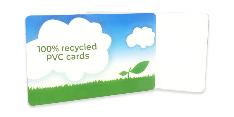 100% recycled PVC cards